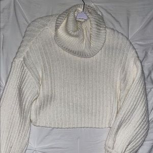 White long sleeve turtle neck